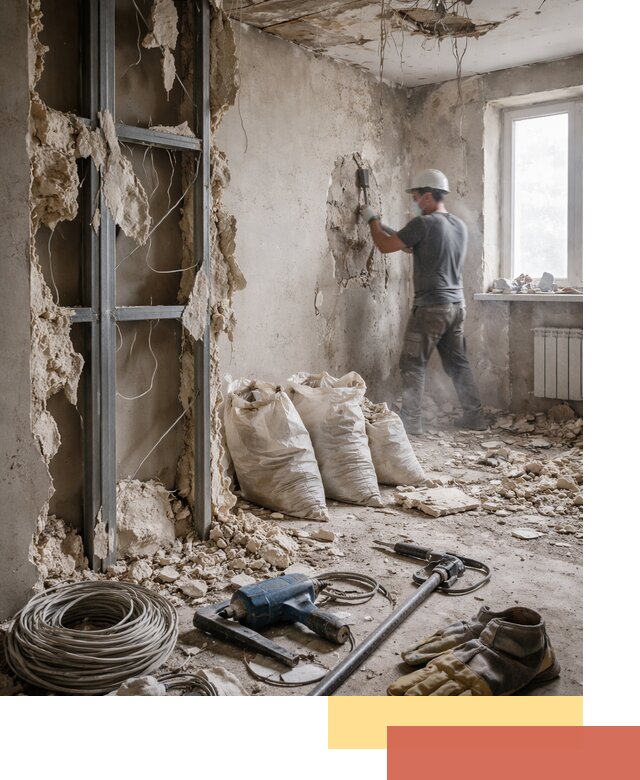 Профессиональный демонтаж зданий и конструкций в щербинке