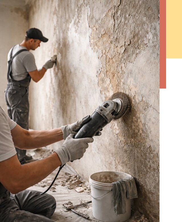 Снятие и удаление краски со стен в щербинке от 2138 руб. — ОТДЕЛОЧНИК-Щрб