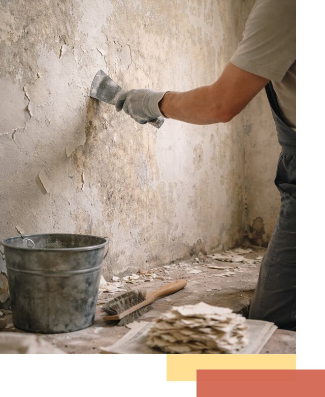 Удаление старой краски со стен в щербинке качественно и быстро