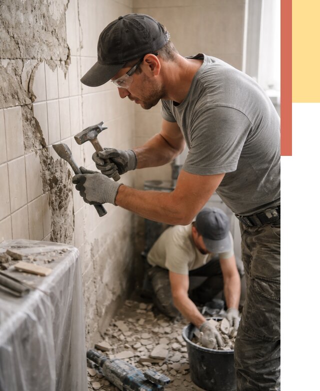 Демонтаж плитки со стен в щербинке от 865 руб. — быстро и недорого | ОТДЕЛОЧНИК-Щрб