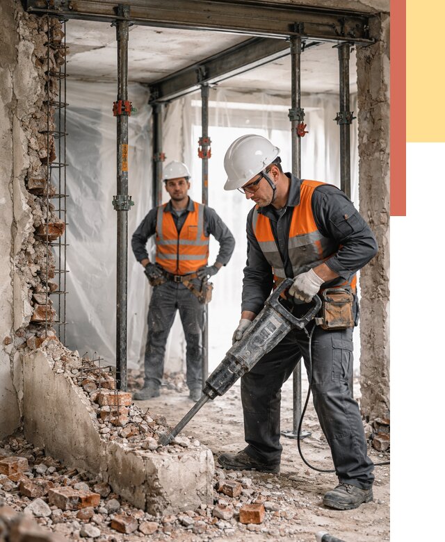 Снос несущих стен в щербинке от 10437 руб. — демонтаж несущей стены под ключ | ОТДЕЛОЧНИК-Щрб