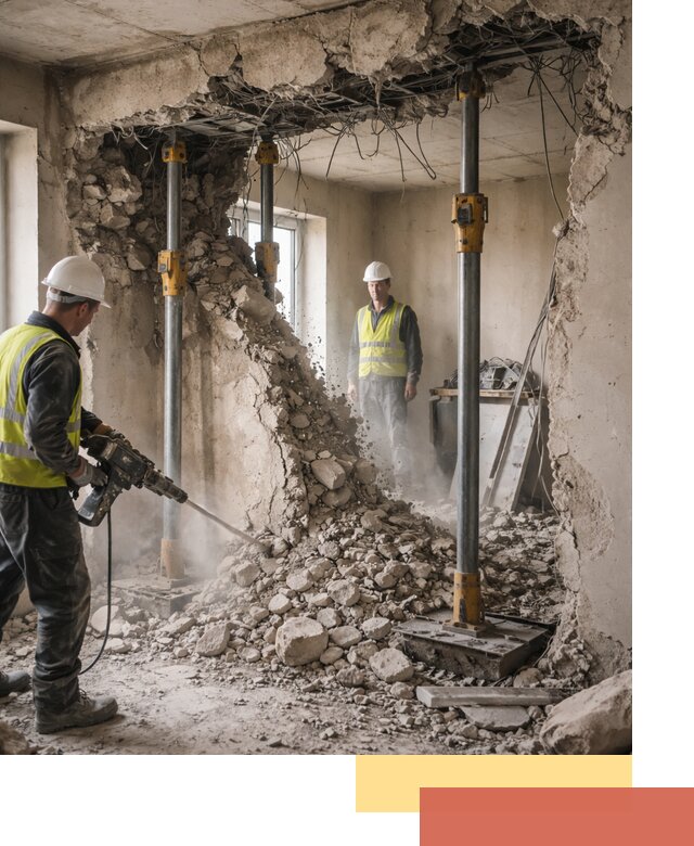 Снос несущих стен в щербинке с гарантией безопасности и качества