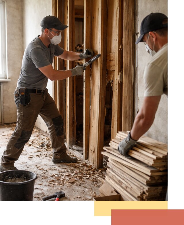 Демонтаж деревянных перегородок в щербинке быстро и аккуратно