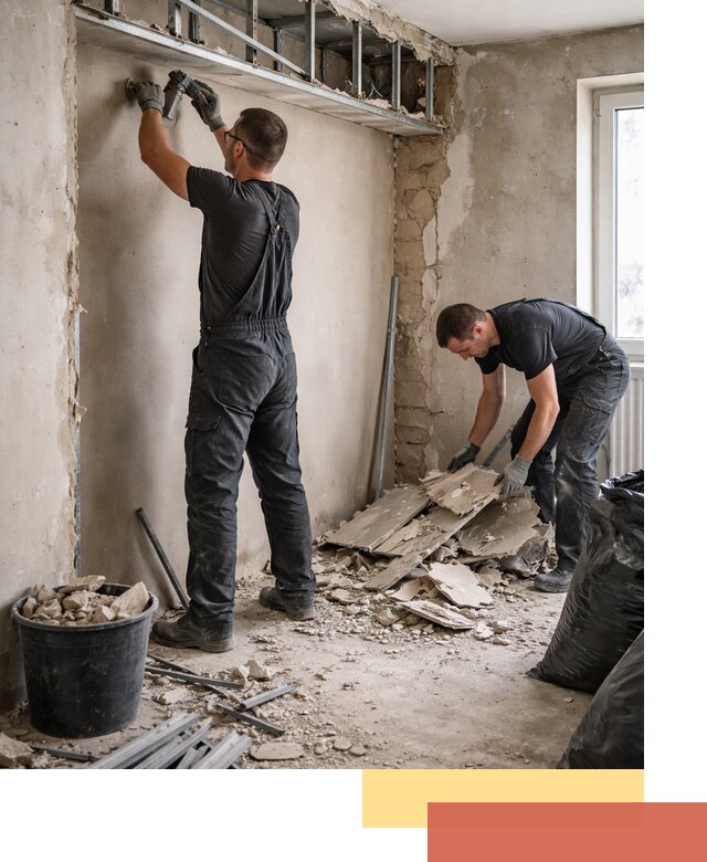 Демонтаж короба из гипсокартона в щербинке быстро и аккуратно