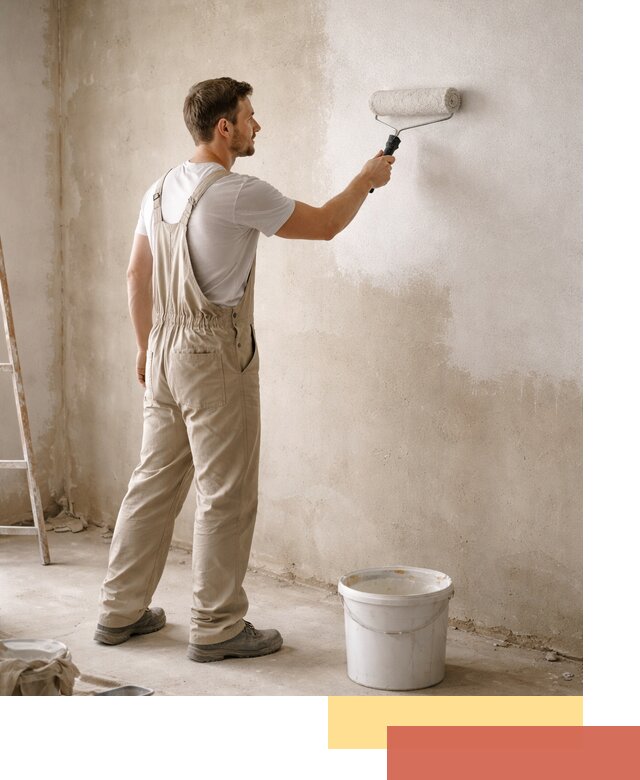 Грунтовка стен под отделку в щербинке профессиональным раствором