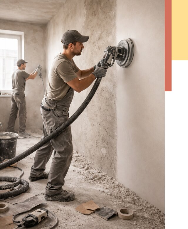 Шлифовка стен в щербинке от 1222 руб/м2 — быстро и недорого | ОТДЕЛОЧНИК-Щрб