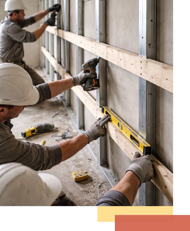 Устройство обрешетки под панели в щербинке