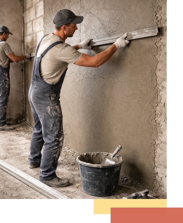 Штукатурка стен цементно-песчаная в щербинке профессионально