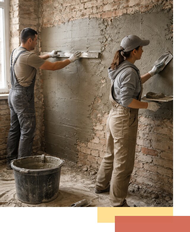 Штукатурка кирпичных стен в щербинке — качественно и надежно