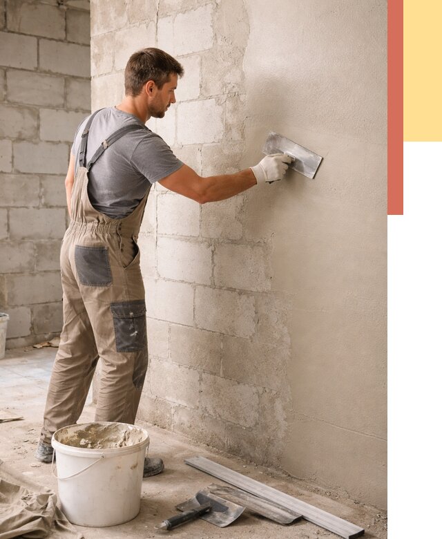 Штукатурка стен из газобетона в щербинке от 2138 руб./м2 — быстро и недорого | ОТДЕЛОЧНИК-Щрб