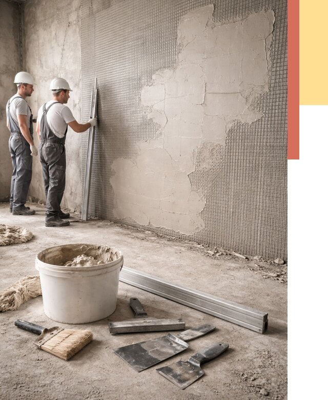 Штукатурка стен по сетке в щербинке от 5600 руб./м2 — быстро и недорого | ОТДЕЛОЧНИК-Щрб