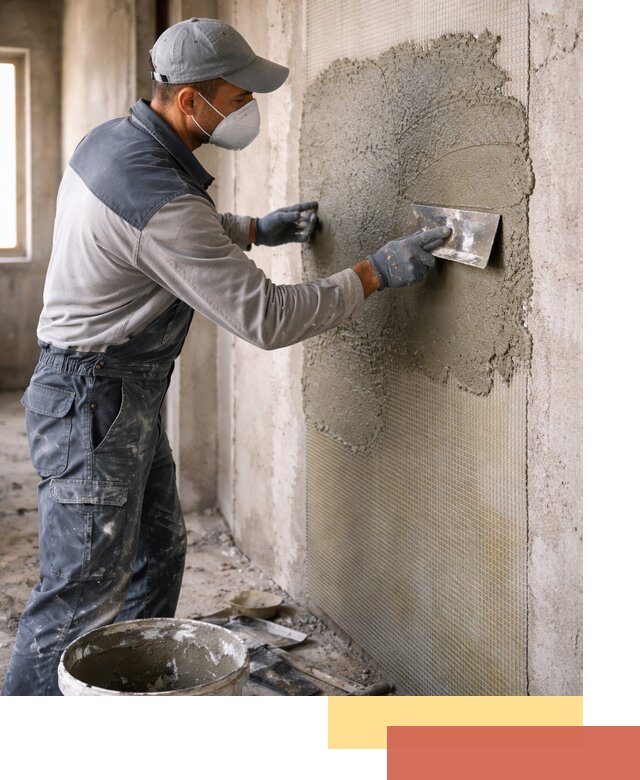 Штукатурка стен по сетке в щербинке под ключ качественно и быстро