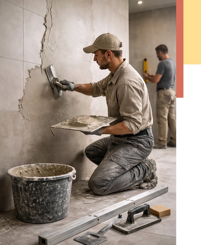 Штукатурка стен в ванной в щербинке от 4582 руб./м² — выравнивание под ключ | ОТДЕЛОЧНИК-Щрб