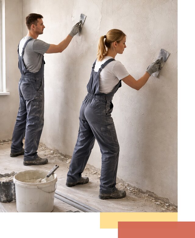 Штукатурка стен под обои в щербинке профессионально и быстро