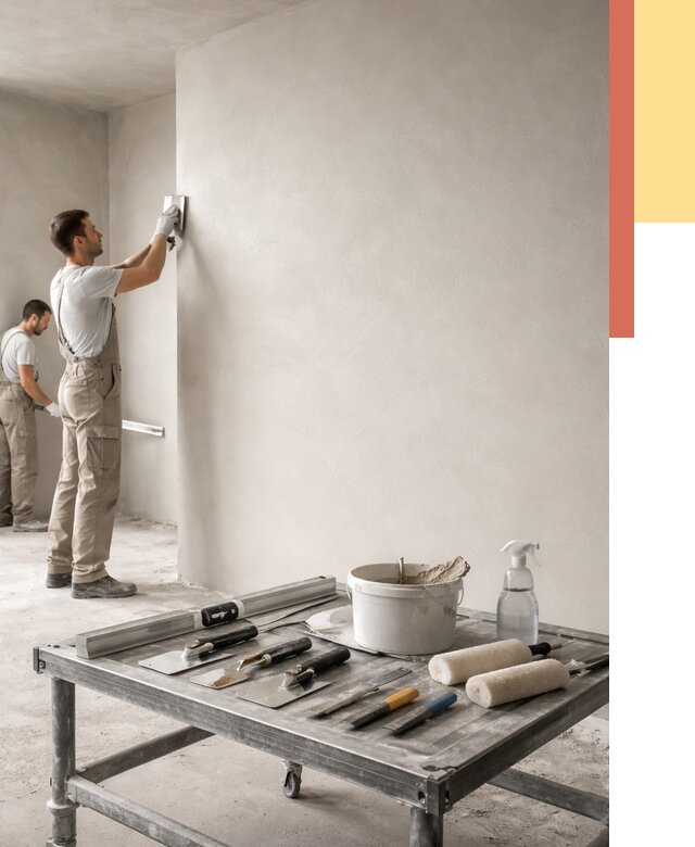 Штукатурка стен под покраску в щербинке от 4582 руб./м² — качественно и недорого | ОТДЕЛОЧНИК-Щрб