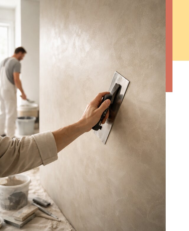 Венецианская штукатурка в щербинке от 3564 руб/м² — нанесение стен под ключ | ОТДЕЛОЧНИК-Щрб