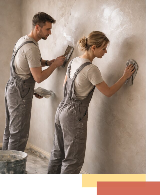 Венецианская штукатурка высокого качества в щербинке