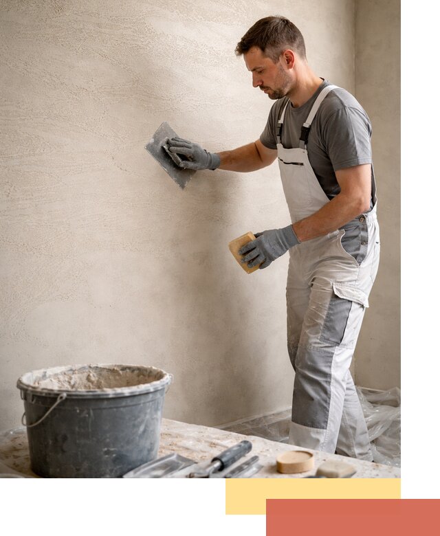 Декоративная штукатурка травертин в щербинке для стен и потолков