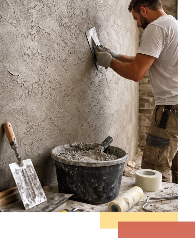 Декоративная штукатурка лофт в щербинке — отделка стен и потолков