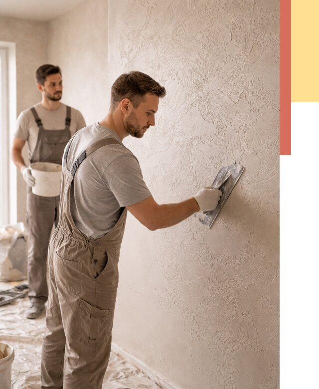 Фактурная штукатурка стен в щербинке от 4276 руб./м² — заказать под ключ | ОТДЕЛОЧНИК-Щрб