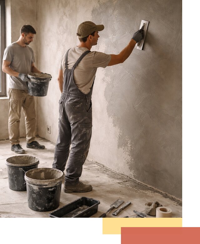 Нанесение микроцемента на стены в щербинке качественно и быстро