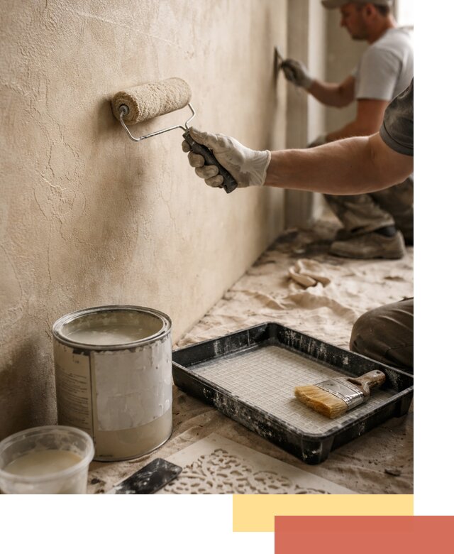 Лессирующая краска для декоративной отделки в щербинке