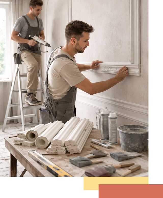 Монтаж лепнины на стены в щербинке профессионально и качественно