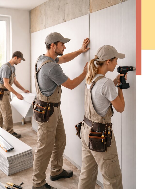 Монтаж ПВХ панелей на стены в щербинке от 458 руб/м2 — быстро и недорого | ОТДЕЛОЧНИК-Щрб