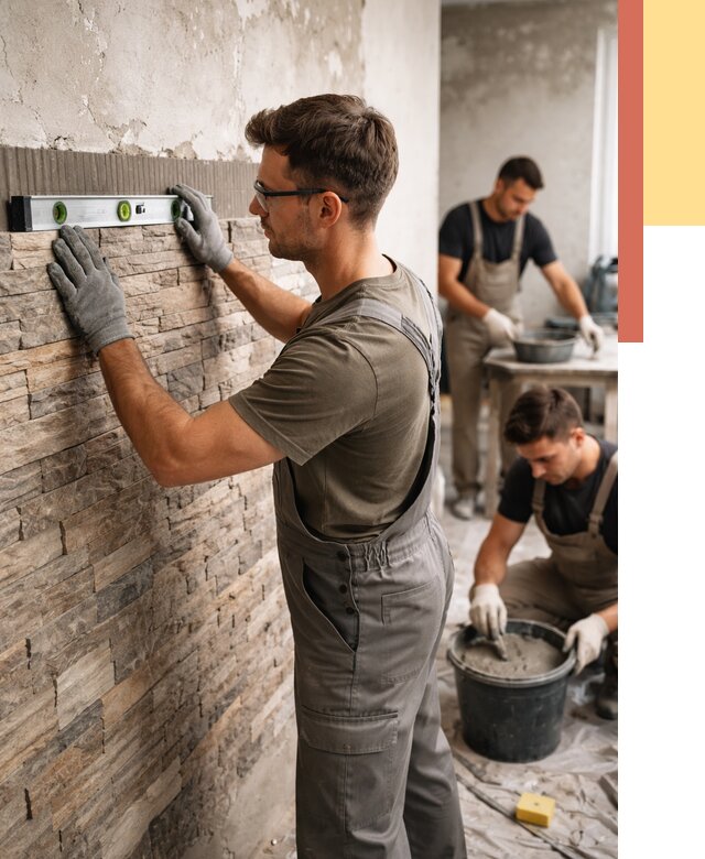 Монтаж искусственного камня в щербинке от 4582 руб. под ключ | ОТДЕЛОЧНИК-Щрб