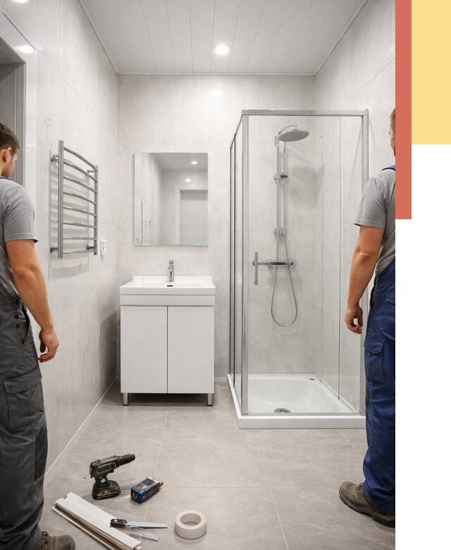 Отделка ванной комнаты панелями ПВХ в щербинке от 4582 руб. за м2 | ОТДЕЛОЧНИК-Щрб