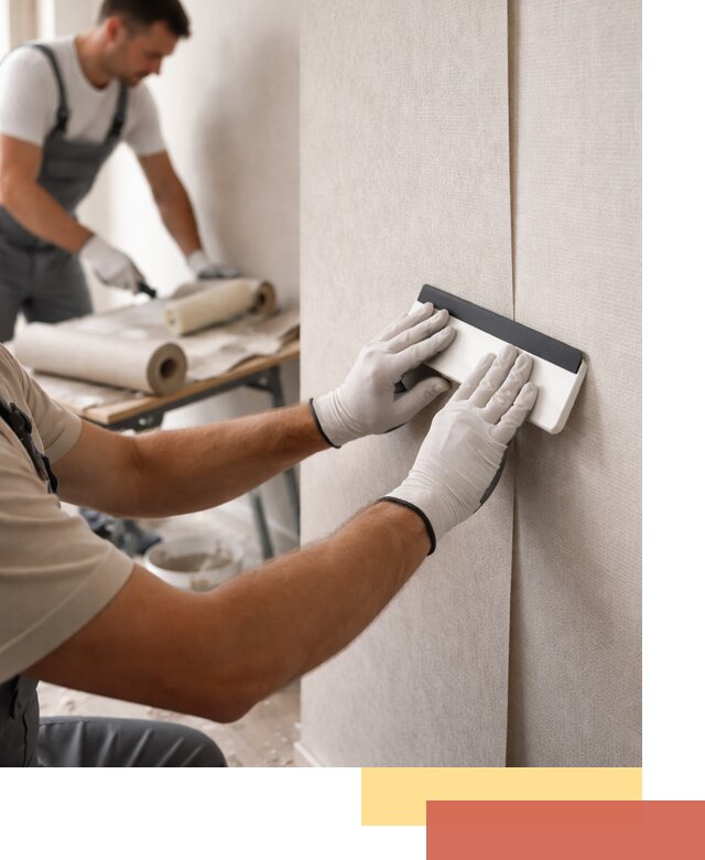 Поклейка обоев под покраску в щербинке профессионально и быстро