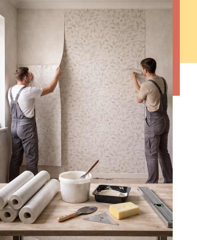 Поклейка обоев с подбором рисунка в щербинке от 3564 руб. | ОТДЕЛОЧНИК-Щрб - быстро и недорого