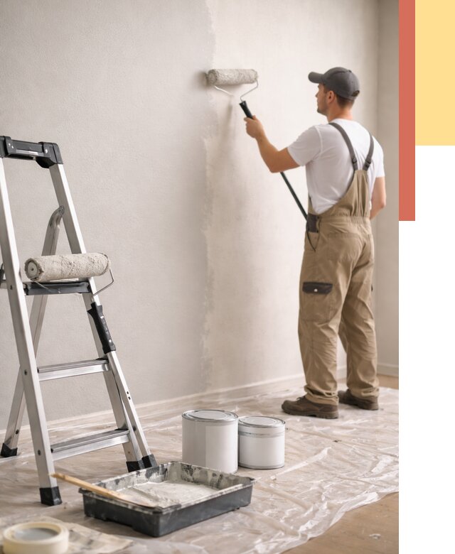 Покраска стен латексной краской в щербинке от 4582 руб. за м2 | ОТДЕЛОЧНИК-Щрб