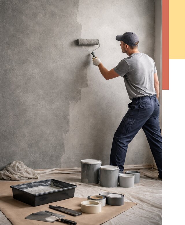 Покраска стен под бетон в щербинке от 662 руб. за м2 — быстро и недорого | ОТДЕЛОЧНИК-Щрб