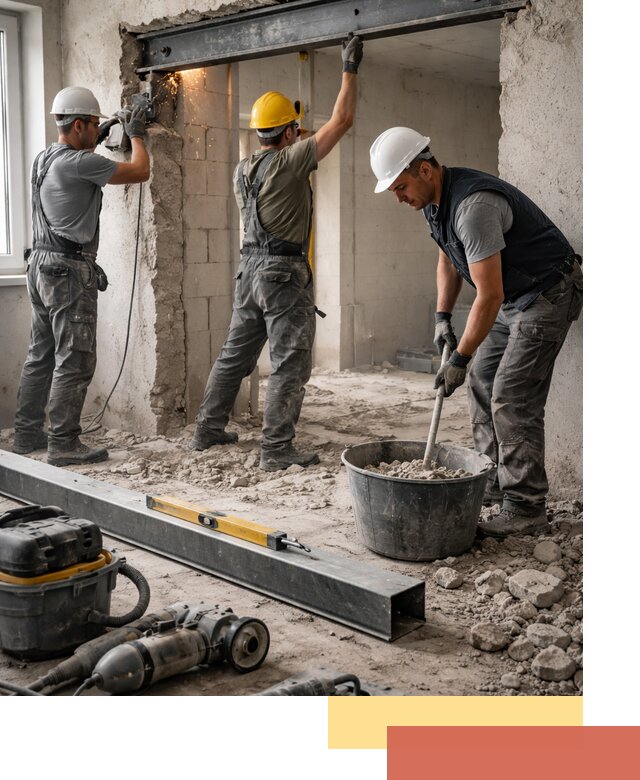 Создание проемов в стенах и несущих конструкциях в щербинке