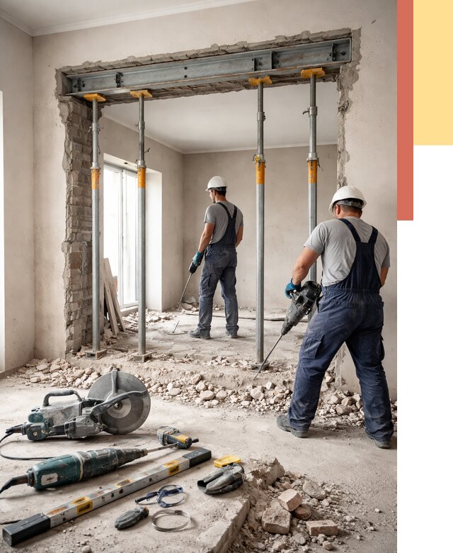 Прорезка проема в стене в щербинке от 4582 руб. — быстро и недорого | ОТДЕЛОЧНИК-Щрб