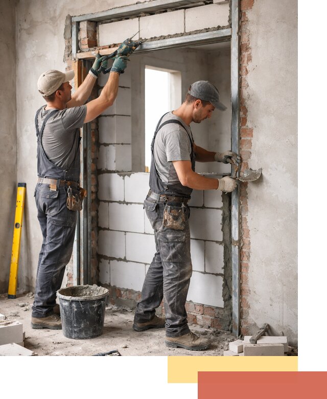 Закладка дверного проема под ключ в щербинке: демонтаж, монтаж, отделка