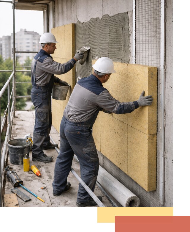 Утепление стен зданий и домов в щербинке качественно и надежно