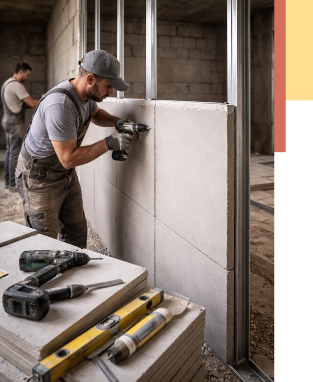 Кладка влагостойких перегородок ПГП в щербинке от 1222 руб. под ключ | ОТДЕЛОЧНИК-Щрб