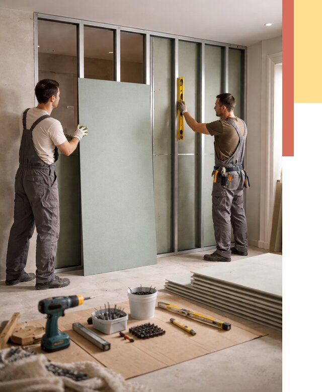 Перегородка из влагостойкого гипсокартона в щербинке от 4887 руб. — монтаж под ключ | ОТДЕЛОЧНИК-Щрб