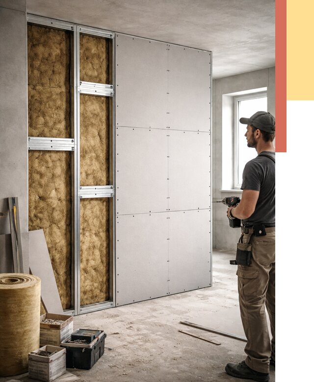 Усиленная перегородка под навеску в щербинке от 13033 руб. — монтаж под ключ | ОТДЕЛОЧНИК-Щрб