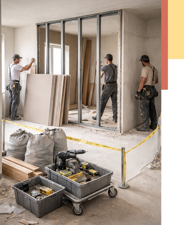 Перенос гипсокартонной перегородки в щербинке под ключ от 4582 руб. | Демонтаж и монтаж – ОТДЕЛОЧНИК-Щрб