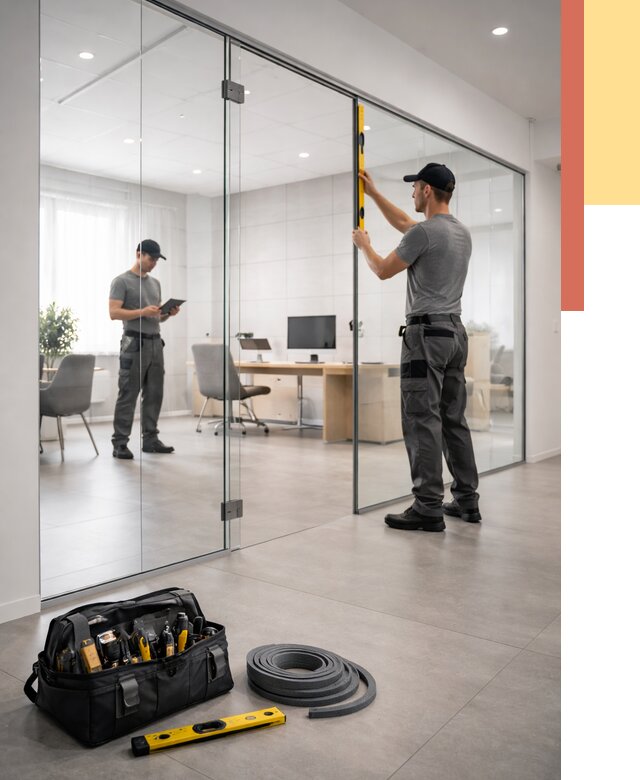 Цельностеклянные перегородки под ключ в щербинке от 9673 руб. — монтаж и цены | ОТДЕЛОЧНИК-Щрб