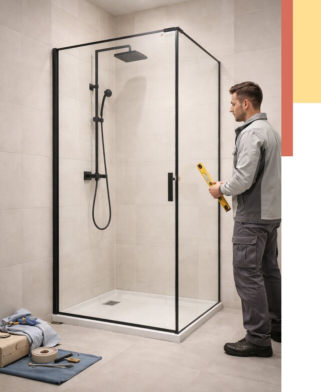 Стеклянные перегородки для душа в щербинке от 12728 руб. | Монтаж под ключ — ОТДЕЛОЧНИК-Щрб