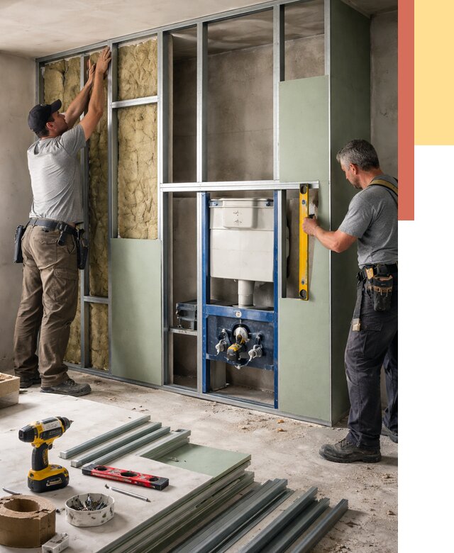 Установка сантехнических перегородок в щербинке от 8655 руб. | ОТДЕЛОЧНИК-Щрб