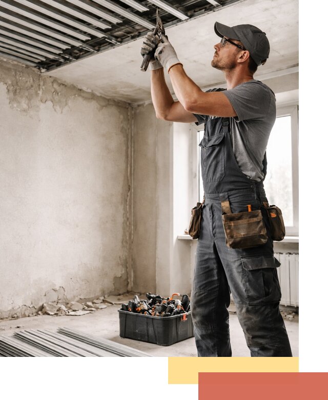 Демонтаж реечного потолка в щербинке быстро и аккуратно