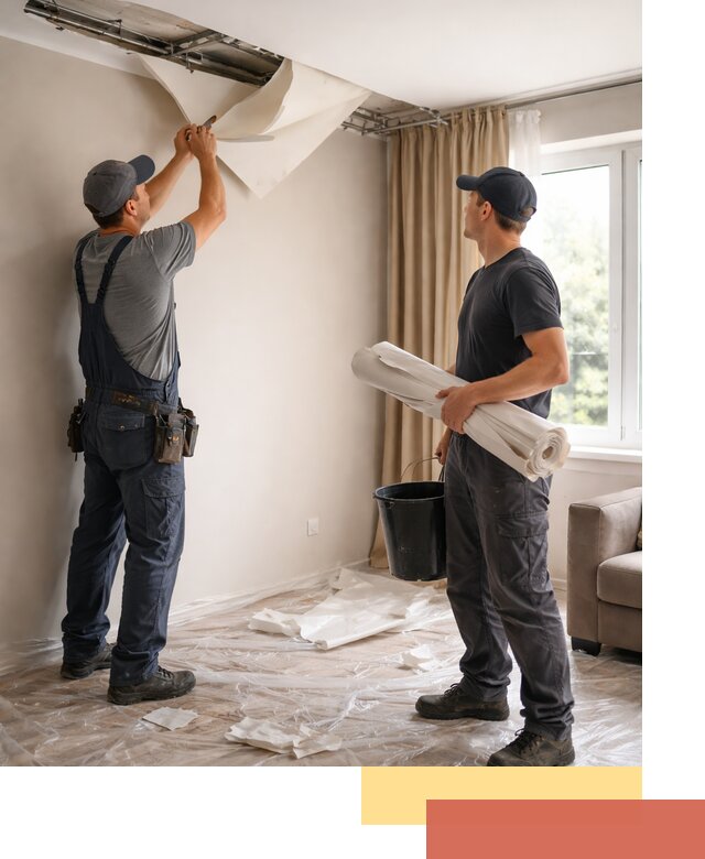 Демонтаж натяжного потолка в щербинке быстро и аккуратно