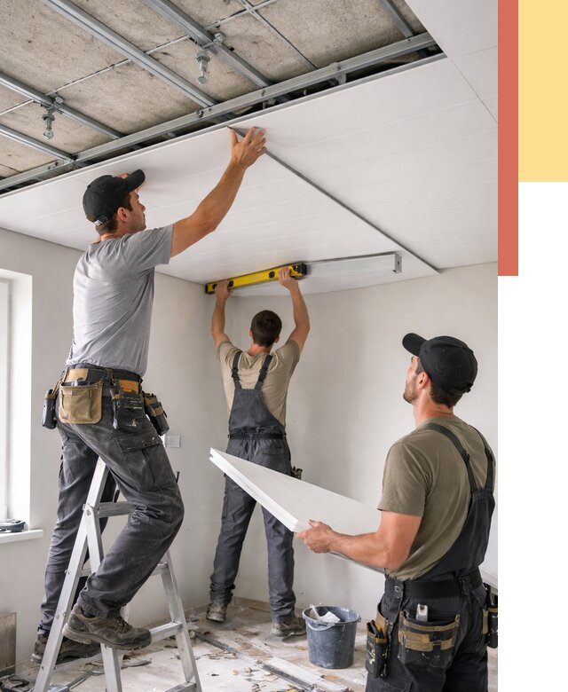 Монтаж потолка из ПВХ панелей в щербинке от 3564 руб./м2 — быстро и недорого | ОТДЕЛОЧНИК-Щрб