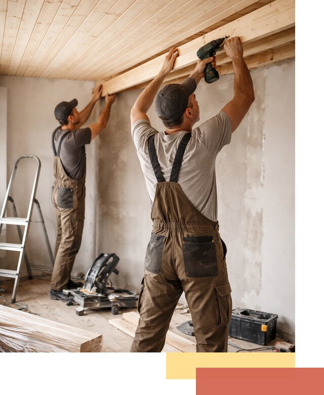 Монтаж потолка из вагонки в щербинке профессионально и аккуратно