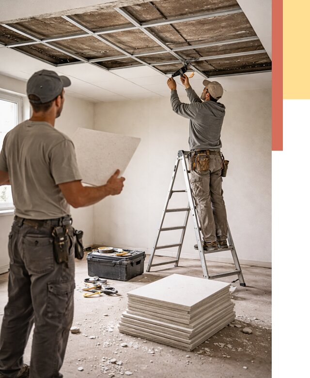 Замена плит подвесного потолка в щербинке от 1782 руб. быстро и недорого | ОТДЕЛОЧНИК-Щрб